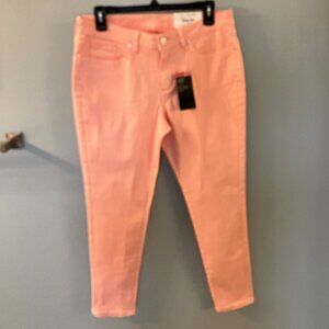 NWT A.n.a Skinny Womens Size 10 Pink Cotton Stretch Mid Rise Pants